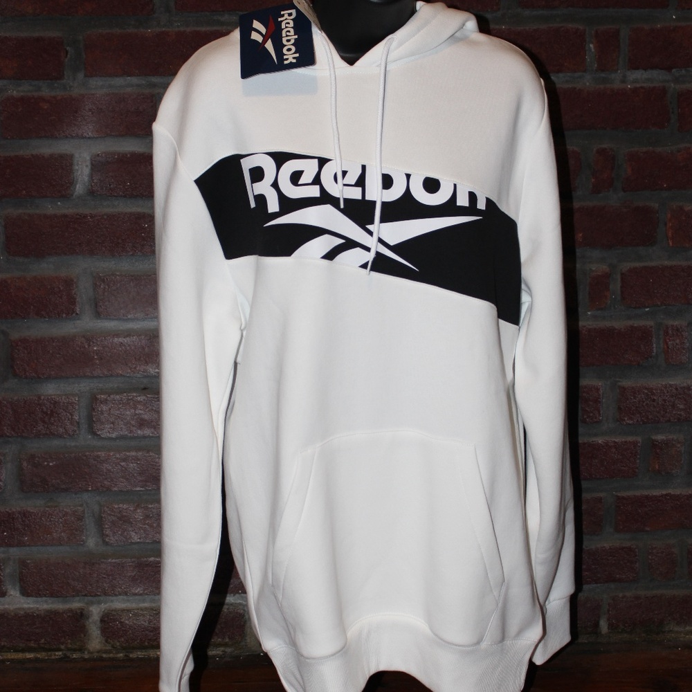 White Reebok Hooded Sweatshirt